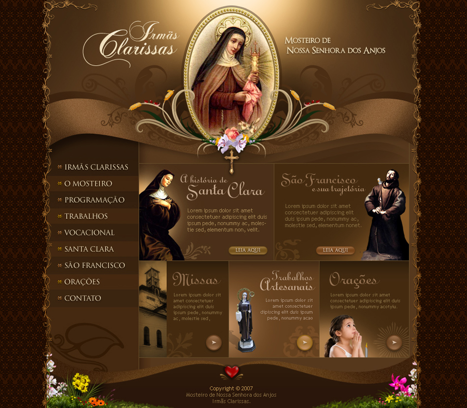 Print do projeto Irmãs Clarissas