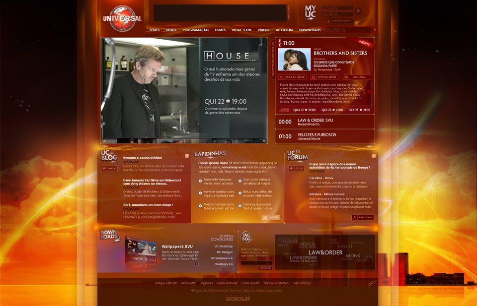 Print do projeto Universal Channel