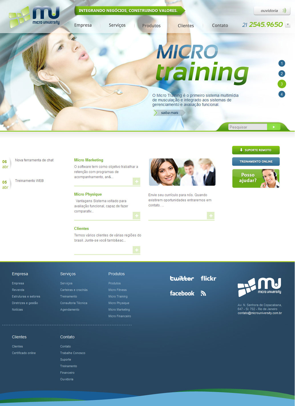 Print do site Micro University